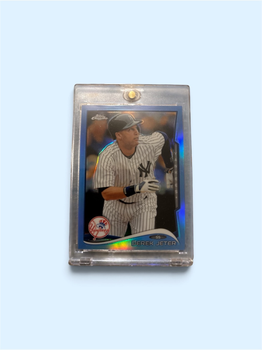 Derek Jeter New York Yankees Blue Chrome Trading Card